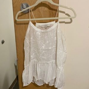 Loft White Floral Tanktop